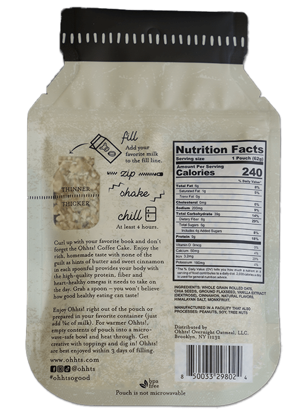 Ohhts! Coffee Cake Overnight Oatmeal